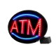 LED ATM Sign 23 x 13 Oval Display Red and Blue Lights