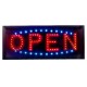 Animated LED Open Sign Rectangular with Blue Accents Small Animated LED Open Sign Rectangular with Blue Accents Small